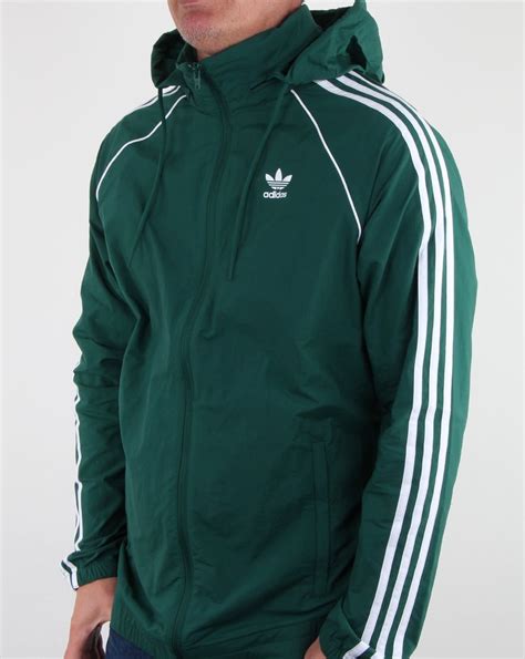 adidas Green Windbreaker Coats & Jackets for Men 